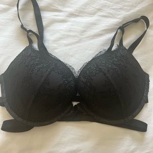 Victoria’s Secret black lace push up bra